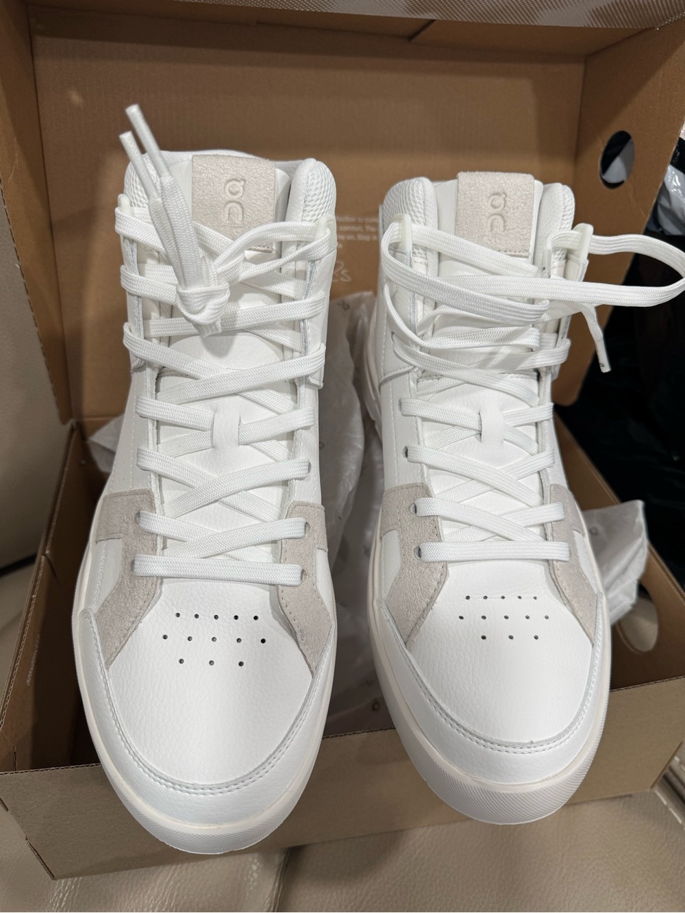 ON CLOUD The Roger (Federer) High-Top Sneakers in White SIZE 10 Women’s /Men’s 8 - Picture 6 of 11